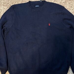 Polo by Ralph Lauren Men's Dark Blue Crewneck Sweater